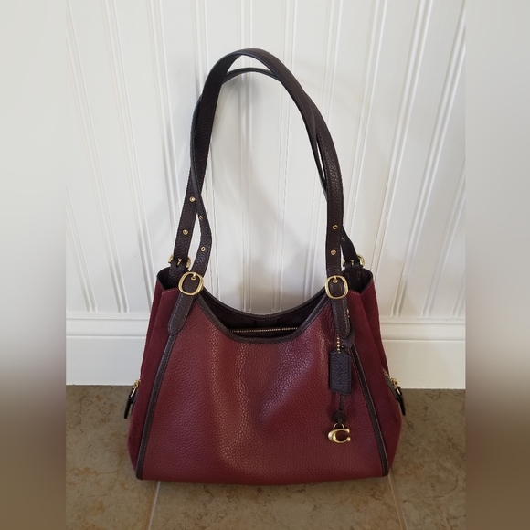 Coach Handbags - Coach leather suede shoulder bag